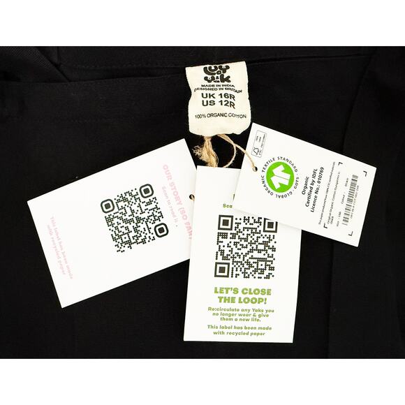 Lucy & Yak Womens Original Cotton Dungarees Overalls Black Front Bib Pockets NWT - Picture 14 of 15